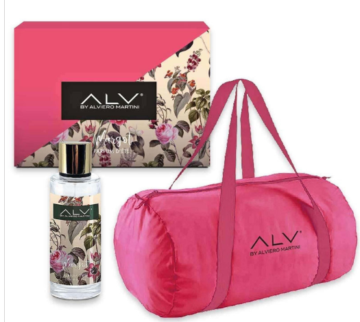 BOX REGALO ALVIERO MARTINI PROFUMO margot 200ML + BORSONE